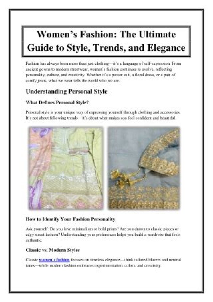 The Ultimate Guide To Fashion And Style