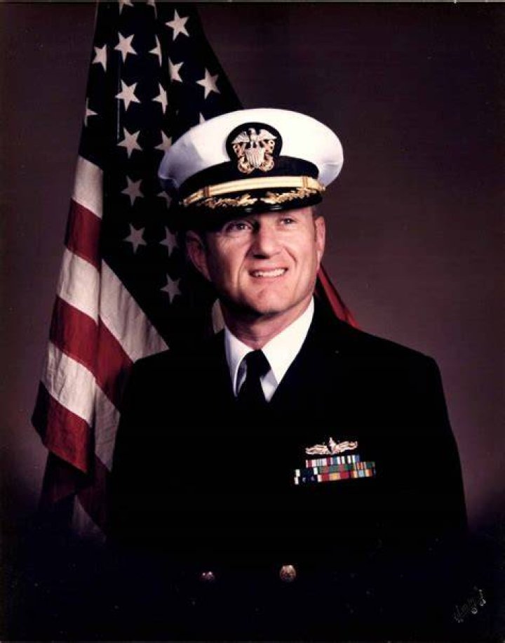 U.S. Navy CMDR. (Ret.) Terry Deitz of The History Channel stands in